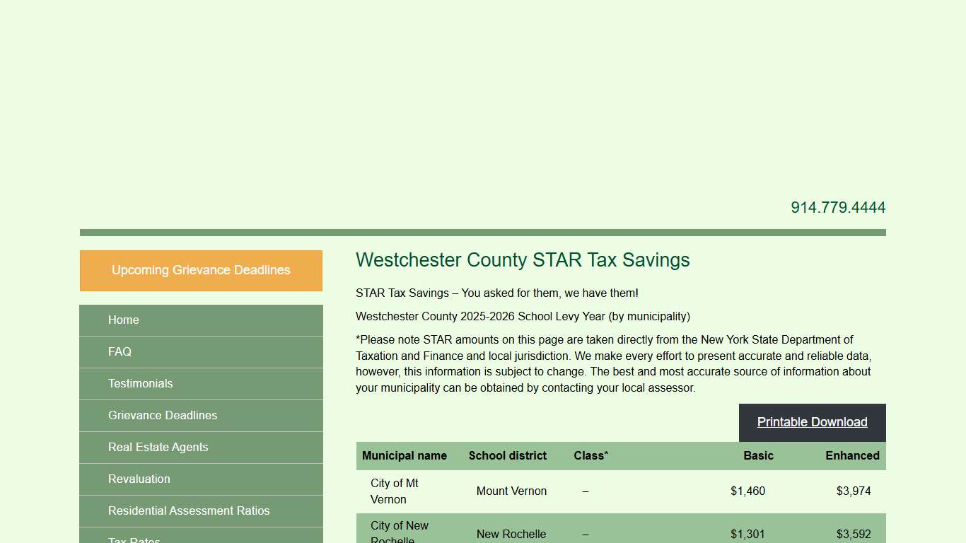Westchester County STAR Tax Savings - O'Donnell & Cullen Property Tax Consultants